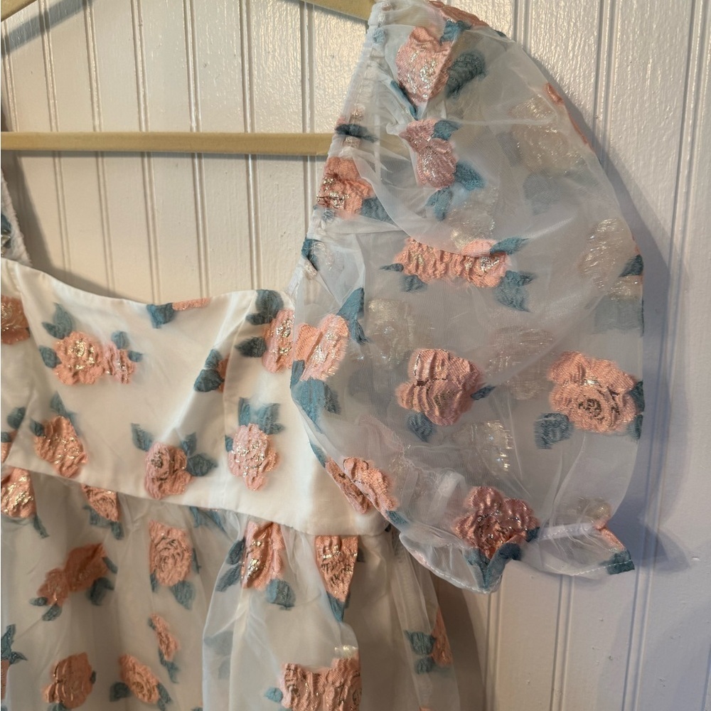 Nwt Vestique Paper Rings Floral Medium Babydoll Dress — image 2 of 6